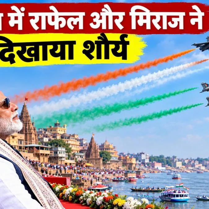 वाराणसी में PM मोदी का हुआ भव्य स्वागत, नमो घाट पर देखा एयर शो, राफेल और मिराज ने दिखाया शौर्य