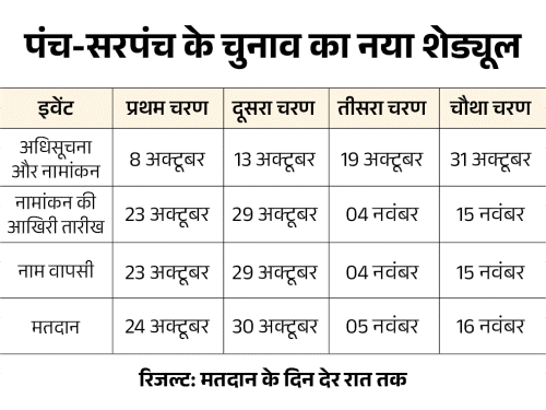 राजस्थान में अब धनतेरस को नहीं होगी वोटिंग:तीन जिलों में पंचायत समिति सदस्य के मतदान की तारीख बदली, जानें- पूरा शेड्यूल