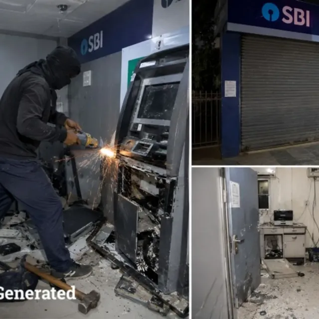 करनाल में SBI के ATM तोड़ने की कोशिश:ग्राइंडर और हथोड़ा लेकर घुसा संदिग्ध, शटर गिराकर बैंक रूम को पहुंचाया नुकसान