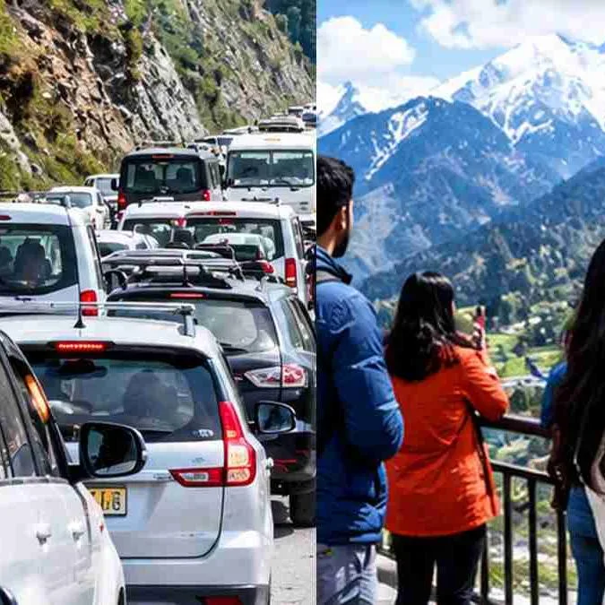 पहाड़ों का फिर घूटा दम! हिमाचल से उत्तराखंड तक सड़कों पर मीलों लंबा महाजाम, होटल फुल होने से पर्यटक बेहाल