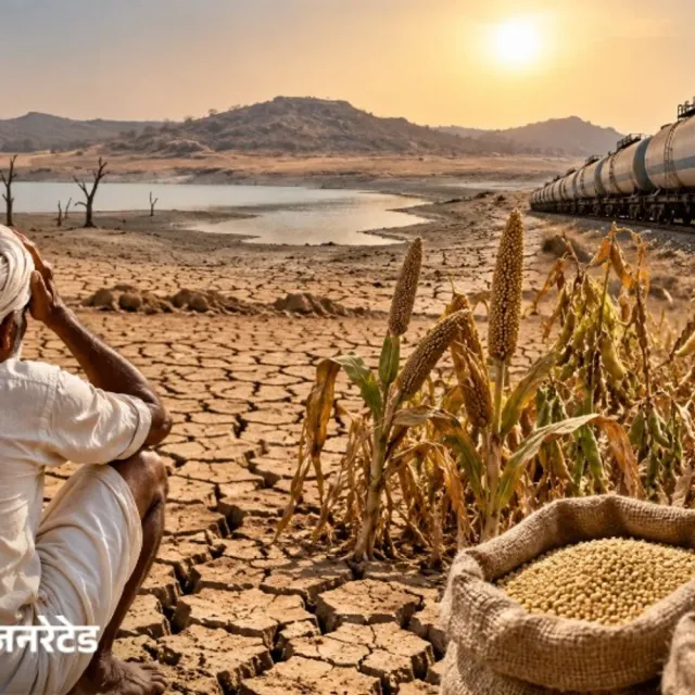 राजस्थान- 10 साल के सबसे बड़े अकाल का खतरा:11 से ज्यादा जिले सूखे की चपेट में, 50% से कम बारिश, चलानी पड़ेगी पानी की ट्रेन