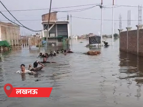 मेरठ समेत 8 शहरों में ओले गिरे, लखनऊ में बाढ़:पार्क-मंदिर में पानी घुसा; गोंडा के 8 गांव जलमग्न, लखीमपुर में 13 घर नदी में समाए