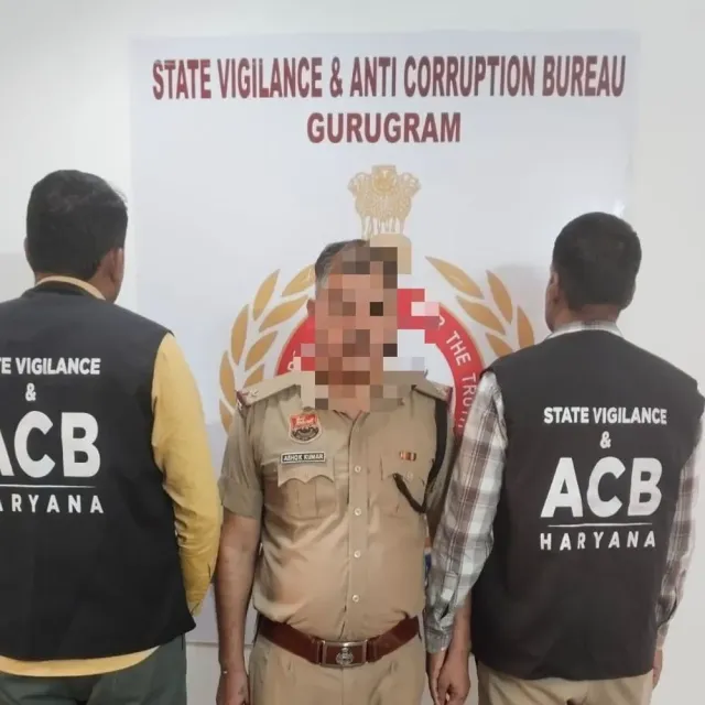 नूंह में ₹20 हजार रिश्वत लेते ASI गिरफ्तार:केस से पति-पत्नी का नाम हटाने पर की थी डिमांड; ACB ने रंगे हाथ पकड़ा
