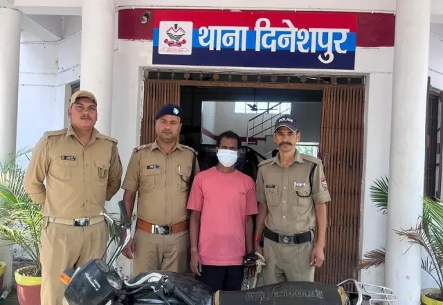 मोटरसाइकिल चोरी करने वाला शातिर चोर मात्र 24 घंटे में गिरफ्तार,चोरी की मोटरसाइकिल बरामद