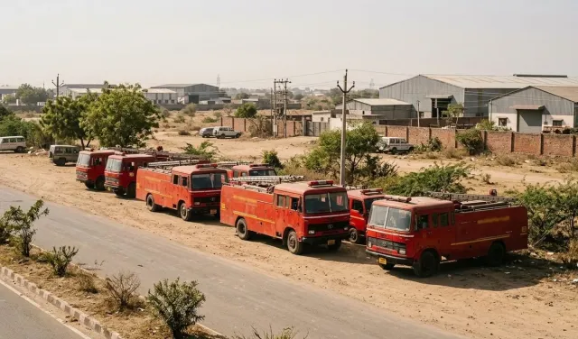 Gandhinagar की प्लास्टिक फैक्ट्री में लगी भीषण आग, काबू पाने में जुटी IAF टीम