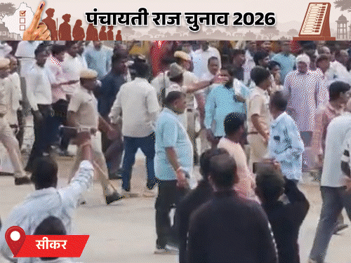 पंच-सरपंच चुनाव में फर्जी मतदान पर हंगामा, पथराव:सिर फूटा, पुलिस ने किया लाठीचार्ज; जोधपुर में 50 से ज्यादा हिरासत में