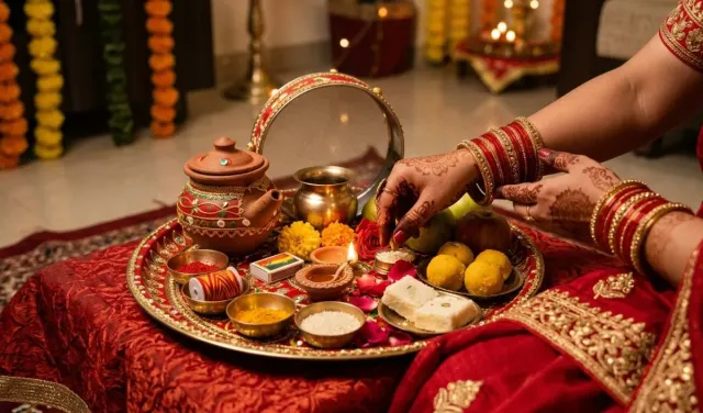 Karwa Chauth 2026: पूजा थाली में मिट्टी के करवे से लेकर छलनी तक रखें ये सामग्री